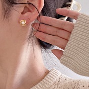 林有有不规则珍珠耳环名媛个性独特耳钉小众设计感高级纯银针耳饰