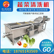 叶类蔬菜清洗机 商用水果清洗机 净菜流水线不锈钢洗菜机