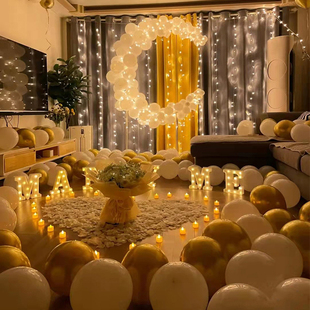 求婚室内布置高级创意用品惊喜场景气球现场浪漫表白室外室内房间