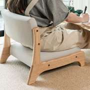 飘窗椅子矮款实木大人家用凳卧室日式地板软靠背单人榻榻米小座椅