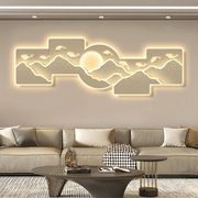 背靠金山客厅装饰画led灯光画沙发背景墙挂画发光高级感山水壁画