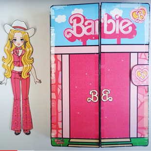 barbie芭比换装衣橱玩具免剪裁安静书，女孩过家家游戏儿童礼物