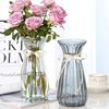 创意欧式水培玻璃花瓶透明彩色，束腰款百合玫瑰，鲜花干花插花瓶摆件