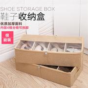 专利可组合收纳鞋盒 家居长靴子收纳盒可折叠 加厚透明视窗储物盒