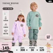 TeenieWeenie Kids小熊童装23年款秋冬男女童宝宝加绒套头卫衣