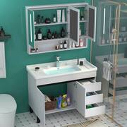 欧式实木浴室柜洗手洗脸池盆柜组合现代简约卫生间，洗漱台卫浴镜柜
