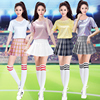 韩版拉拉队服装女少女时代性感学生套装足球宝贝校园啦啦操演出服