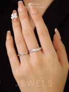 18K金对戒结婚戒指镶嵌天然钻石求婚戒指一生挚爱 情侣对戒