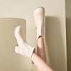 卓诗尼白色短靴2023秋款女鞋高跟瘦瘦靴子，商场同款361n65714