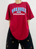 ROKBBK－K/布韩街舞嘻哈女T恤猩红色美式宽松短袖潮牌上衣hiphop
