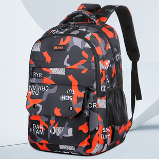 2022双肩包时尚迷彩印花尼龙牛津布包大容量旅行背包学生书包