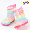 儿童雨鞋女童公主宝宝轻便胶鞋，幼儿园雨靴防滑水，靴小孩童加绒彩虹