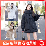特大码羽绒服女冬季韩版宽松显瘦设计感白鸭绒胖妹妹上衣外套