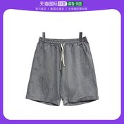 韩国直邮bullanggirls亚麻，材质卷边设计5分裤，麻布裤子夏季裤