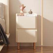 小型床头柜简约现代轻奢迷你极窄奶油风小柜子，超窄网红床头收纳柜