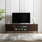 和年美家美式复古实木电视柜组合简美小户型客厅家具艾美电视机柜