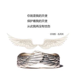 直播《天使》的翅膀戒指男潮情侣男女对戒指个性指环礼物配饰