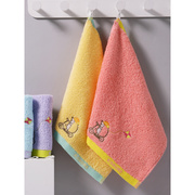 5条纯棉类童巾小毛巾方巾，抹手巾全棉吸水卡通，家用洗脸擦手巾