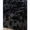 黑色真丝顺纡绉金丝绒时装，布料设计款撞色烂花绒，桑蚕丝面料