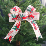 香桔圣诞节装饰北欧小汽车蝴蝶结diy丝带材料，圣诞树套餐花环挂件