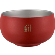 彩色316不锈钢碗家用双层单个简约创意吃饭米饭北欧风格防烫成人