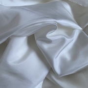 小蓝真丝 白色塔夫绸挺括布料做伞裙礼服衬衫100%桑蚕丝零头布