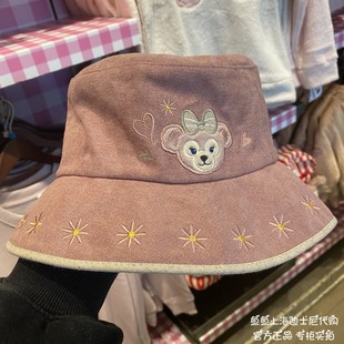 上海迪士尼国内雪莉玫，甜美仙女粉，卡通渔夫帽遮阳帽防晒帽