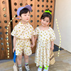 2022韩国龙凤胎兄妹装夏装儿童，姐弟装韩版男女童洋气套装小童