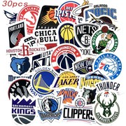 30张nba球队篮球队标队徽logo贴纸行李箱电脑笔记本手机壳装饰图
