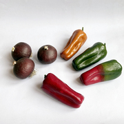 仿真辣椒土豆假水果蔬菜，模型紫皮洋葱茄子，食物拍摄道具装饰品摆件