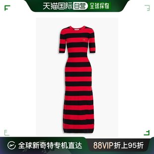 香港直邮BELLA FREUD 女士Cher 条纹棉混纺针织中长连衣裙