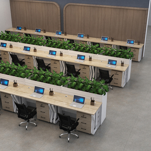 高档办公桌单人1.2米电脑桌，办公室1.4米简约办公作桌职员，单人桌椅