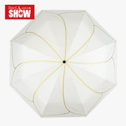 红叶の秀太阳伞迷你口袋，便携超轻雨伞黑胶，防晒防紫外线遮阳伞高端