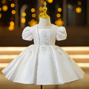 儿童礼服公主裙花童婚礼小女孩礼服钢琴主持人礼服女童生日蓬蓬裙