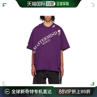 香港直邮mastermindjapan，男士damaged短袖，t恤mw24s12ts059