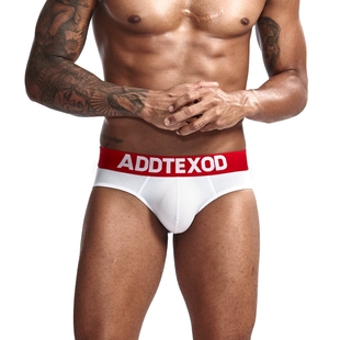 addtexod男士内裤三角纯棉性感内衣，青年运动健身白内裤(白内裤)诱惑比基尼
