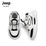 jeep女童运动鞋荧光旋钮小学生跑步鞋2023春季防滑儿童