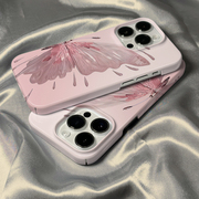 菲林壳适用于苹果15promax手机壳iPhone14高级渐变粉色蝴蝶13防摔12硬壳11保护套xs硅胶xr男女678plus软