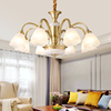 美式吊灯客厅灯全铜玉石，卧室餐厅法式高级感欧式复古大气轻奢灯具