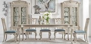 美式art图尔乐章圆餐桌法式餐台轻奢实木雕花饭桌椅组合家具