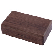 黑胡桃木实木木制木质复古戒指耳钉首饰收纳盒便携式首饰盒