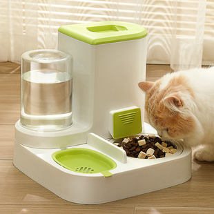 猫咪自动喂食器猫饮水机一体，流动水不插电宠物，狗狗喝水壶用品