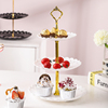 三层水果盘创意欧式客厅家用多层下午茶点心盘糖果，零食蛋糕点心架