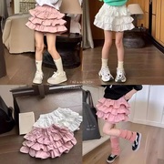 小女孩韩国春夏装女童，洛丽塔蛋糕裙短裙裤，儿童时尚半身裙蓬蓬裙子