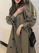 风衣女款2023外套中长款韩系小个子英伦风高级感秋冬大衣