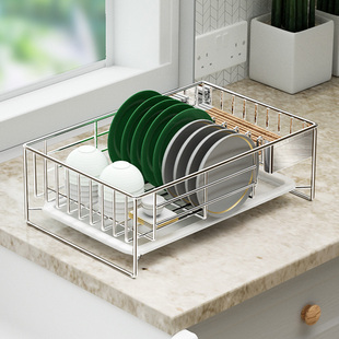 不锈钢碗架沥水架橱柜内置物架碗柜家用厨房单层放碗碟碗盘收纳架
