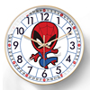 漫威蜘蛛侠电波钟自动对时卡通可爱早教儿童挂钟石英钟表时钟静音