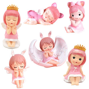 安妮蛋糕装饰网红儿童生日可爱天使公主烘焙卡通玩具蜜雪儿摆件