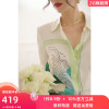 重磅真丝衬衫女长袖高端定位印花质感杭州丝绸上衣女款桑蚕丝衬衣