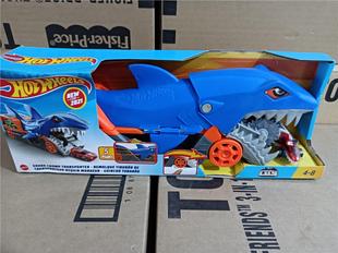 风火轮城市饥饿鲨鱼运输车套装儿童玩具男孩合金小车赛道收纳礼物